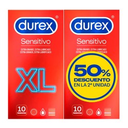 DUREX DUPLO SENSITIVO XL 10X2 UNIDADES