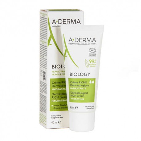 A-derma Biology Crema Hidratante Rica 40 ml.