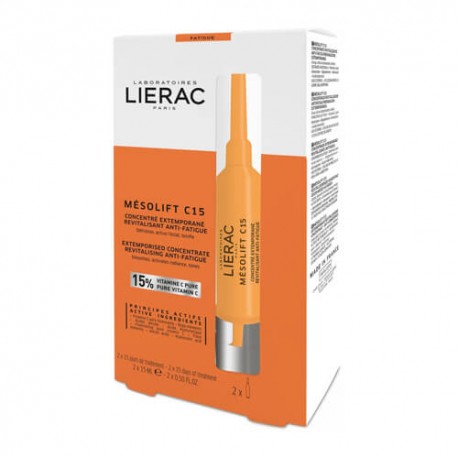 Lierac Mésolift C15 Concentrado Revitalizador Antifatiga 2x15 ml.