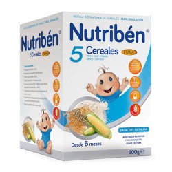 Nutribén 5 Cereales Fibra 600 gr.