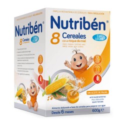 Nutribén 8 Cereales Con Miel y Leche Adaptada 600 gr.