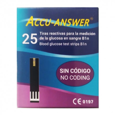 ACCU-ANSWER TIRAS GLUCOSA 25 UND.