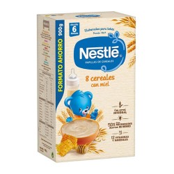 Nestlé Papillas de Cereales 8 Cereales con Miel Formato Ahorro 900 gr.