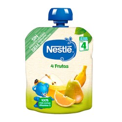 Nestlé Bolsitas de Fruta Puré de 4 Frutas 90 gr.