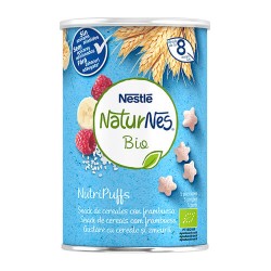 Nestlé Naturnes Bio Nutri Puffs Snack de Cereales con Frambuesa 35 gr.