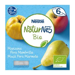 Nestlé Naturnes Bio Postre Manzana Pera y Membrillo 4x90 gr.