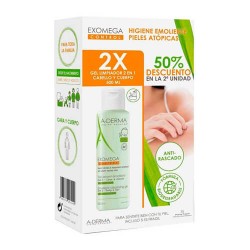 A-Derma Exomega Control Gel Limpiador Emoliente Duplo 2 x 500 ml.