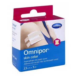 Omnipor Skin Color Esparadrapo de Papel Suave 2,5 cm x 5 m.