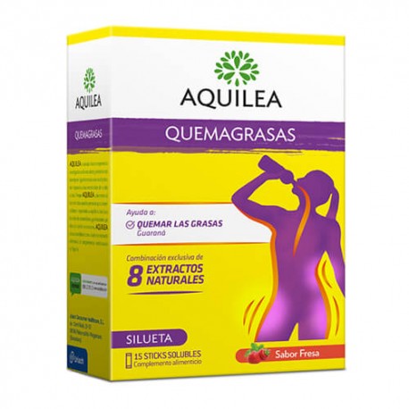 Aquilea Silueta Quemagrasas Sabor Fresa 15 Sticks Bebibles