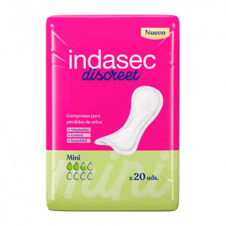 Indasec Discreet Mini 3,5 Gotas 20 Compresas