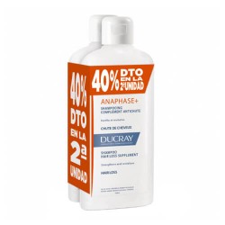 Ducray Anaphase+ Champú Complemento Anticaída Duplo 2x400 ml.