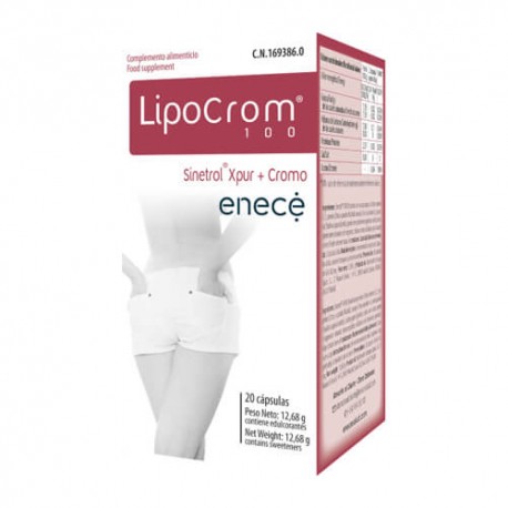 Enece Lipocrom 100 Sinetrol Xpur + Cromo 20 Cápsulas