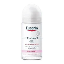 Eucerin Desodorante 0% Aluminio Roll-On 24h 50 ml.