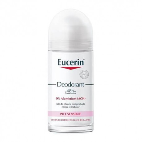 Eucerin Desodorante 0% Aluminio Roll-On 24h 50 ml.