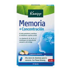 Kneipp Memoria + Concentración 30 Cápsulas