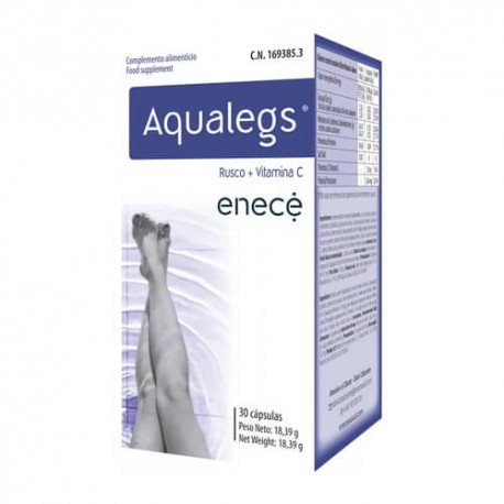 Enece Aqualegs Rusco + Vitamina C 30 Cápsulas