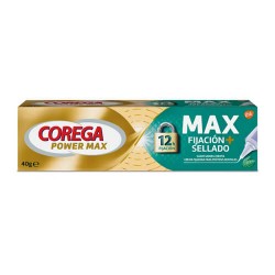 Corega POWER MAX Máxima Fijación + Sellado Crema Fijadora Prótesis Dentales Sabor Menta 40 gr.