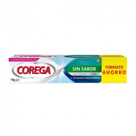 Corega Crema Fijadora para Prótesis Dentales Sin Sabor 70 gr.