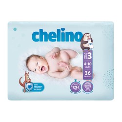 Chelino Pañal Talla 3 4-10 Kg. 36 Unidades