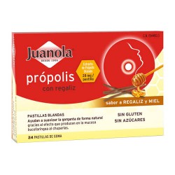 Juanola Própolis con Regaliz 24 Pastillas Blandas Sabor Regaliz y Miel