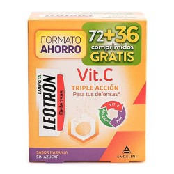 Leotron Defensas Vitamina C 72+36 Comprimidos Sabor Naranja