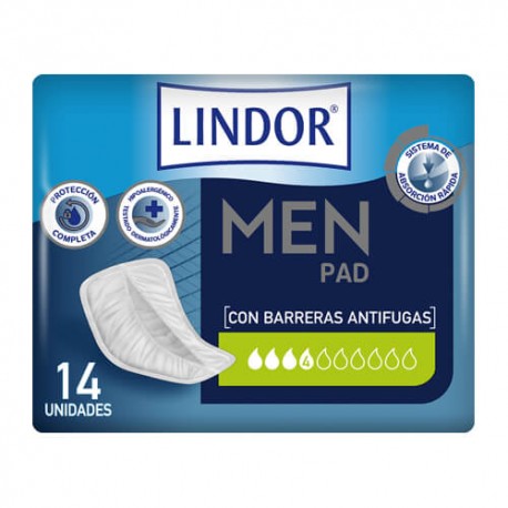 Lindor Men Pad 4 Gotas 14 Unidades