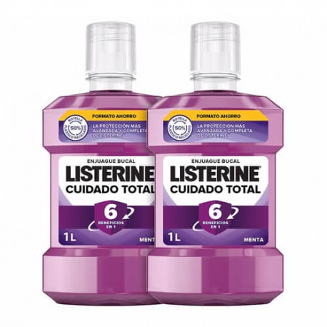 Listerine Total Care Enjuague Bucal Formato Ahorro 2x1000 ml.