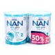 Nestlé NAN OPTIpro 2 Duplo 2x800 gr. 2ª Unidad 50% Descuento