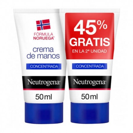 Neutrogena Formula Noruega Crema de Manos Concentrada Duplo 2x50 ml.