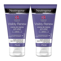 Neutrogena Fórmula Noruega Visibly Renew Crema de Manos Anti-edad SPF20+ 2x75 ml.