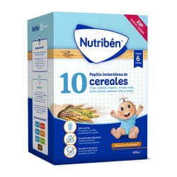 Nutribén Papilla Instantánea de 10 Cereales 600 gr.